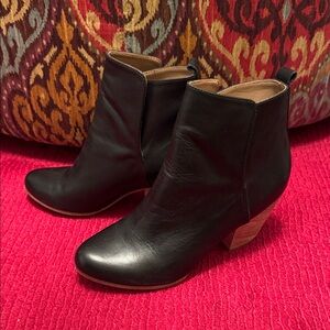 Black Leather Ankle Boots